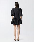 Pinko Short Dress With Balloon Skirt Limo Black