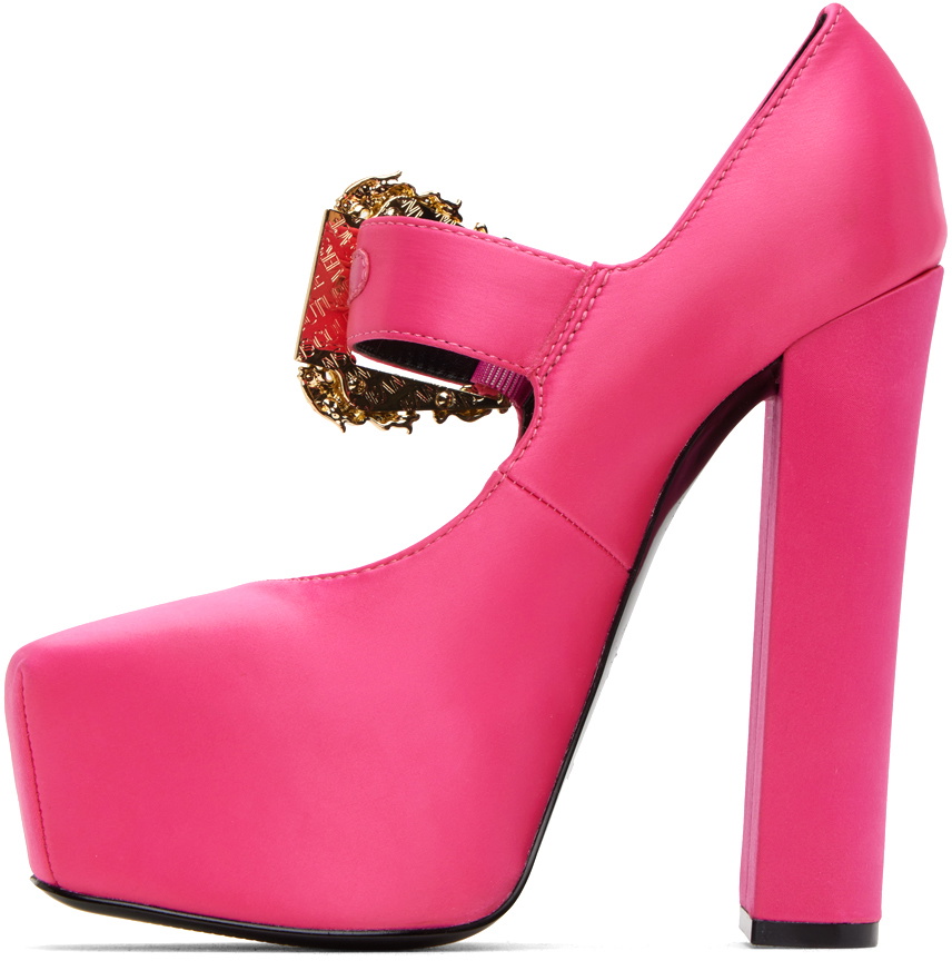 Versace Jeans Couture Pink Hurley Platform Heels Versace