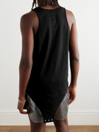 Rick Owens - Champion Basketball Logo-Embroidered Organic Cotton-Jersey Bodysuit - Black