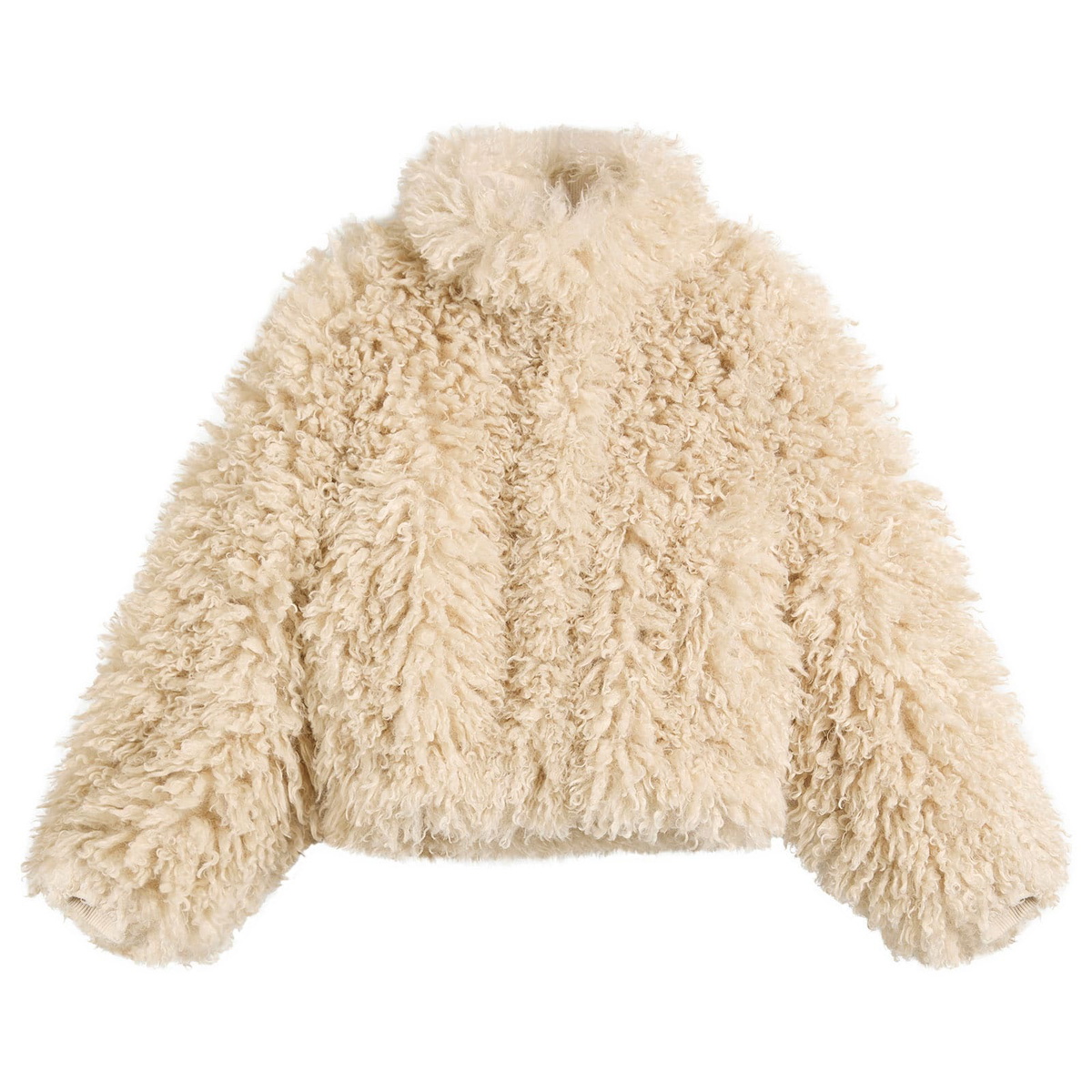Samsøe Samsøe Women's Samedda Curly Bomber Jacket in Pumice Stone