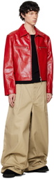 FUMITO GANRYU Beige Dickies Edition Reverse Baggy Trousers