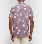 Officine Generale - Camp-Collar Floral-Print Cotton-Seersucker Shirt - Lilac