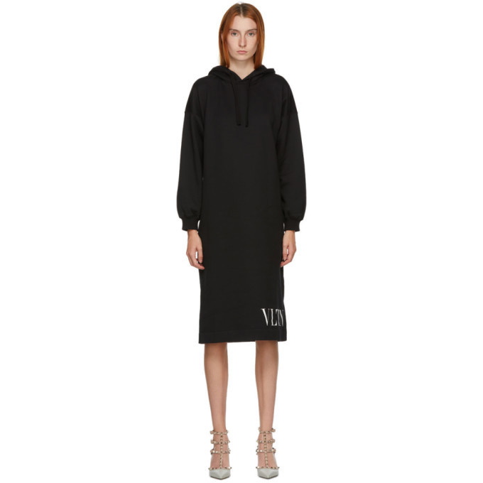 Photo: Valentino Black VLTN Hoodie Dress