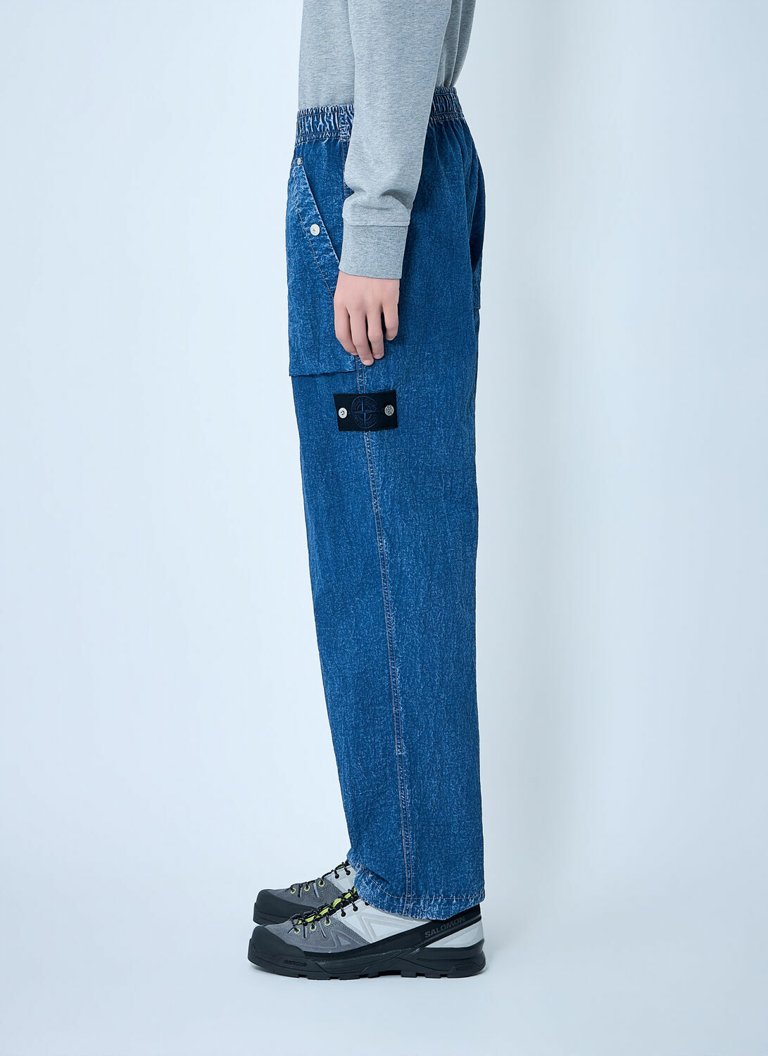 Stone Island Elasticated Denim Cargo Trousers