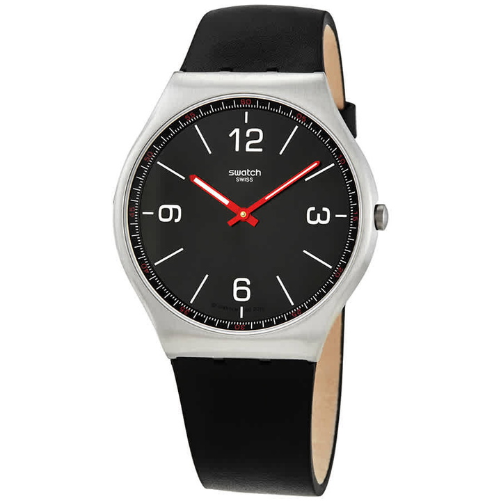 Photo: Swatch SKINBLACK Quartz Black Dial Mens Watch SS07S100