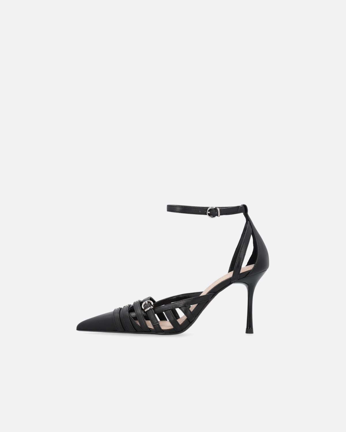 Pinko Pointed Toe Pumps With Heel And Strap Limo Black