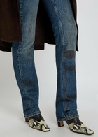 Aaron Esh Distressed Slim Straight-leg Jeans Denim