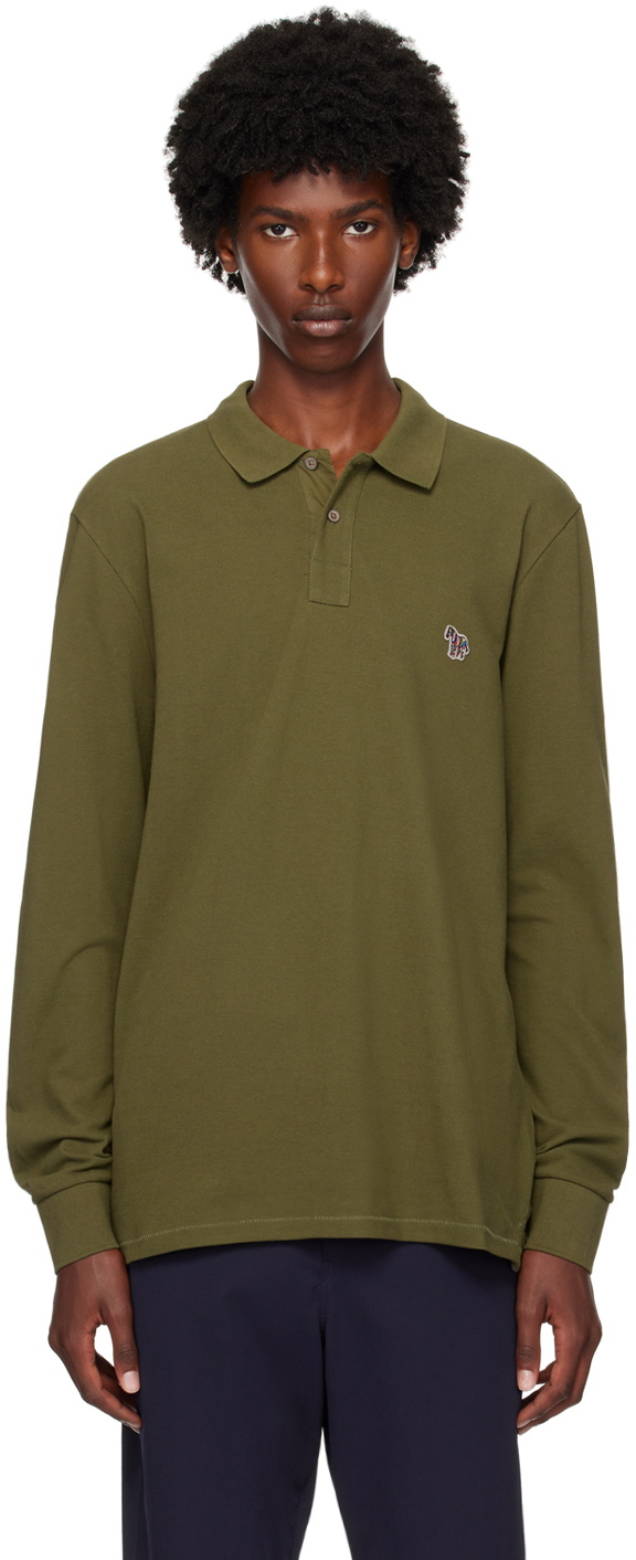 PS by Paul Smith Green Zebra Long Sleeve Polo