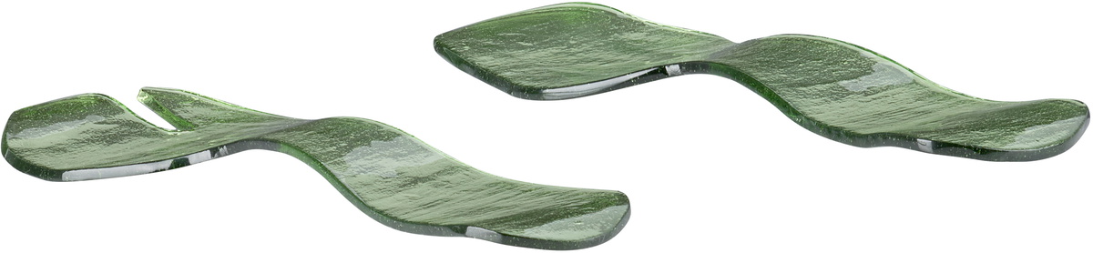 Los Objetos Decorativos Green Glass Flatware Set