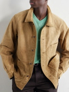 Auralee - Garment-Dyed Cotton-Moleskin Blouson Jacket - Brown
