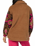 MC2 Saint Barth Woman Sherpa Overshirt With Ethnic Print