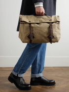 Bleu de Chauffe - Gaston Leather-Trimmed Cotton-Canvas Messenger Bag