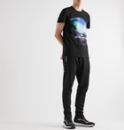 Balmain - Tapered Logo-Print Loopback Cotton-Jersey Sweatpants - Black