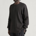 Snow Peak Men's Heavyweight Waffle Pullover in Charcoal