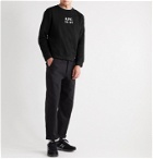 A.P.C. - Gaby Logo-Print Loopback Cotton-Jersey Sweatshirt - Black