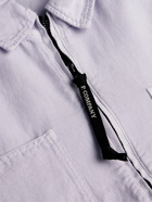 C.P. Company - Logo-Appliquéd Cotton and Linen-Blend Twill Jacket - Purple