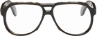 Cutler and Gross Brown & Black 9782 Aviator Glasses