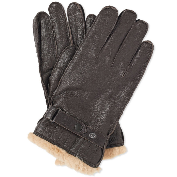 Photo: Barbour Leather Utility Glove Brown