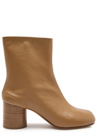 Maison Margiela Tabi 60 Leather Ankle Boots Nude