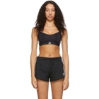 adidas Originals Black All Me 3-Stripes Sports Bra