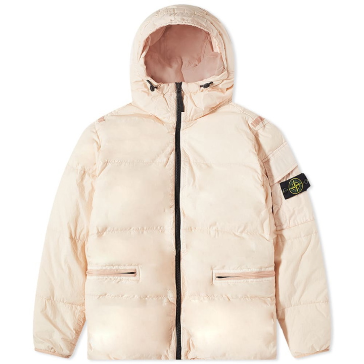 Photo: Stone Island Men's Crinkle Reps Down Jacket in Light Pink