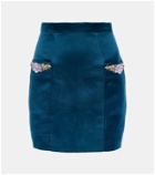 Miss Sohee Silk miniskirt with Swarovski® crystals