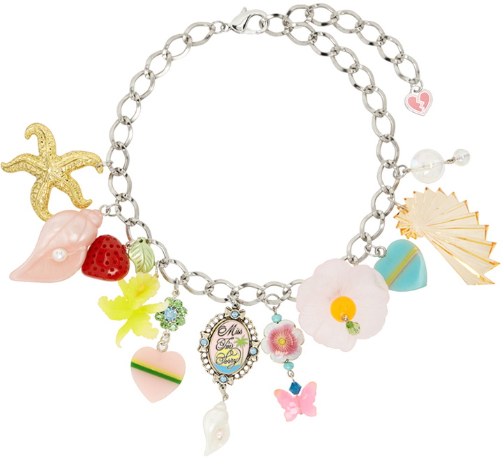 Photo: I'm Sorry by Petra Collins SSENSE Exclusive Silver Tarina Tarantino Edition Candy Charm Necklace