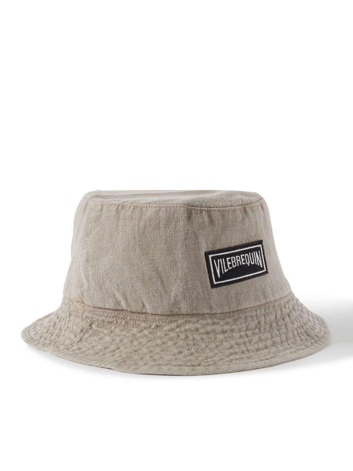 Vilebrequin - Logo-Appliquéd Linen Bucket Hat - Neutrals Vilebrequin