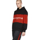 mastermind WORLD Black and Red Rugger Hoodie