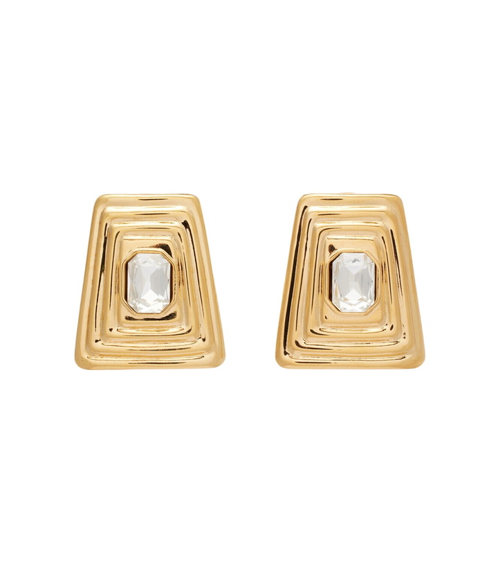 Photo: Alessandra Rich Crystal-embellished clip-on earrings