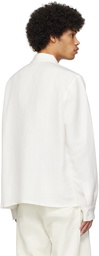 Sky High Farm Workwear Off-White Question Mark Embroidered Shirt