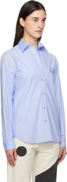 Moschino Blue Laurel Crown Emblem Shirt