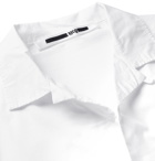 McQ Alexander McQueen - Monster Billy Camp-Collar Logo-Appliquéd Cotton Shirt - White