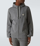 Dolce&Gabbana Logo cotton jersey zip-up hoodie