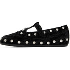 GANNI Black Mary Jenny Velvet Flats