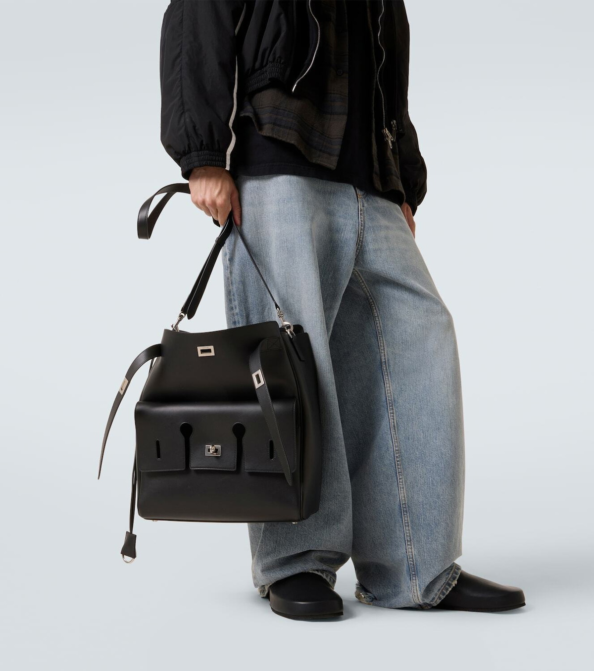 Balenciaga Bel Air leather messenger bag
