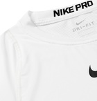 Nike Training - Pro Mesh-Panelled Dri-FIT Compression T-Shirt - White