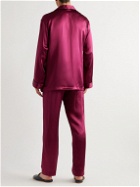 Rubinacci - Silk-Satin Pyjama Set - Burgundy