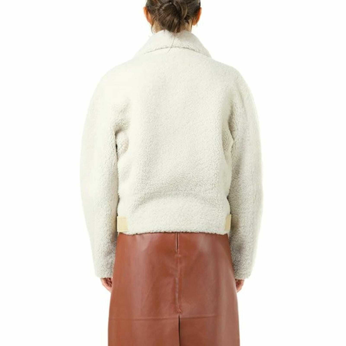 CHLOE FAUX FUR COAT - CAMEL