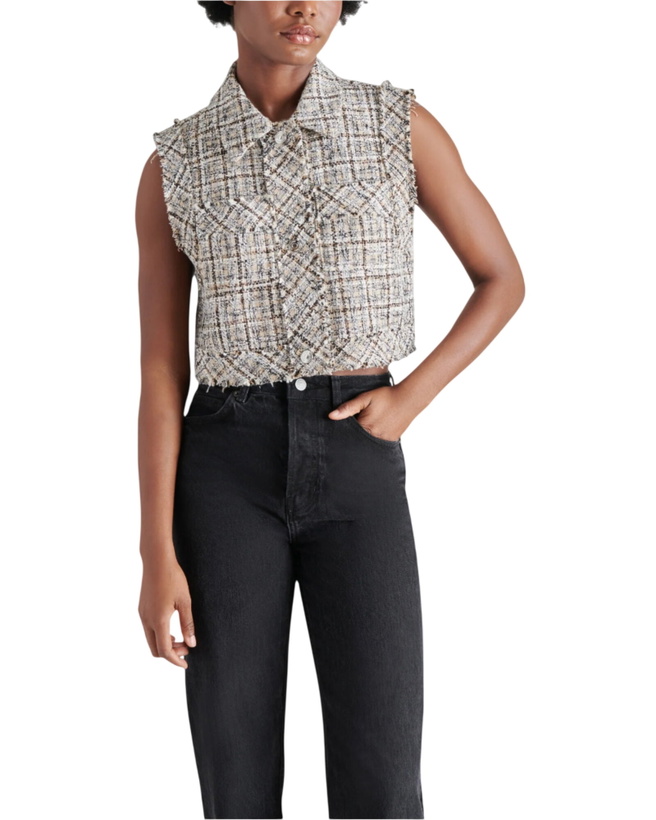 Photo: Steve Madden Bijou Vest in Khaki