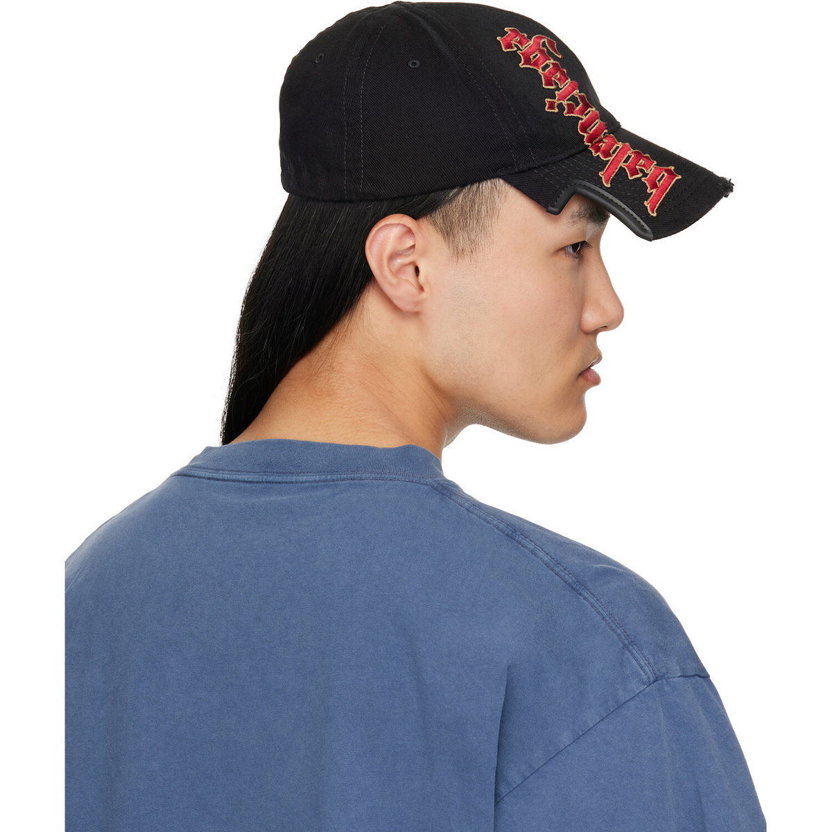 Balenciaga Black Gothic Placement No Closure Cap