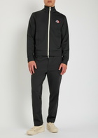 Moncler Logo-appliquéd Jersey Jacket Dark Blue