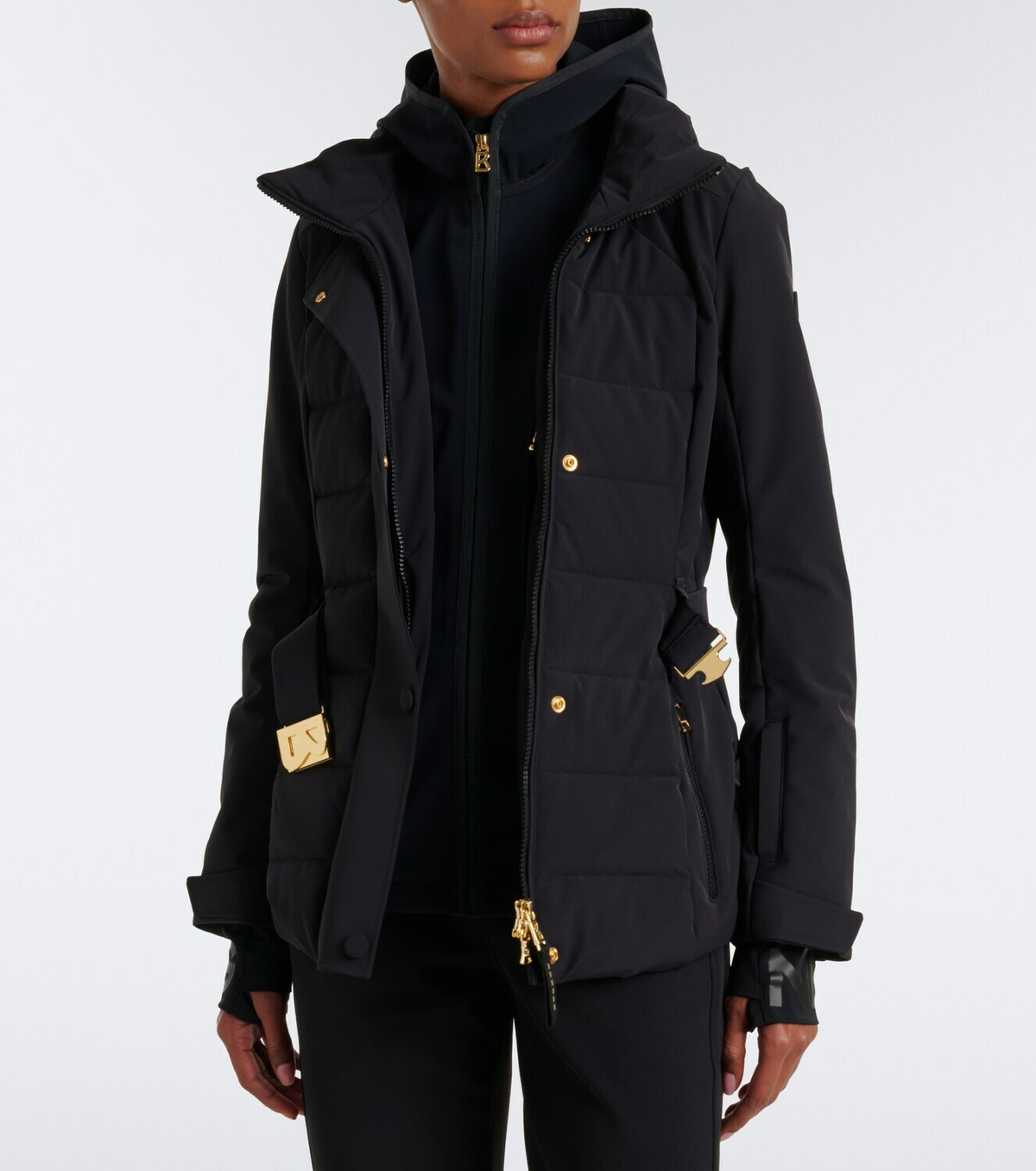 Bogner Elva hooded belted ski jacket