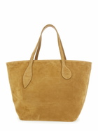 Little Liffner sprout Beige Tote Bag With Open Top In Suede Woman