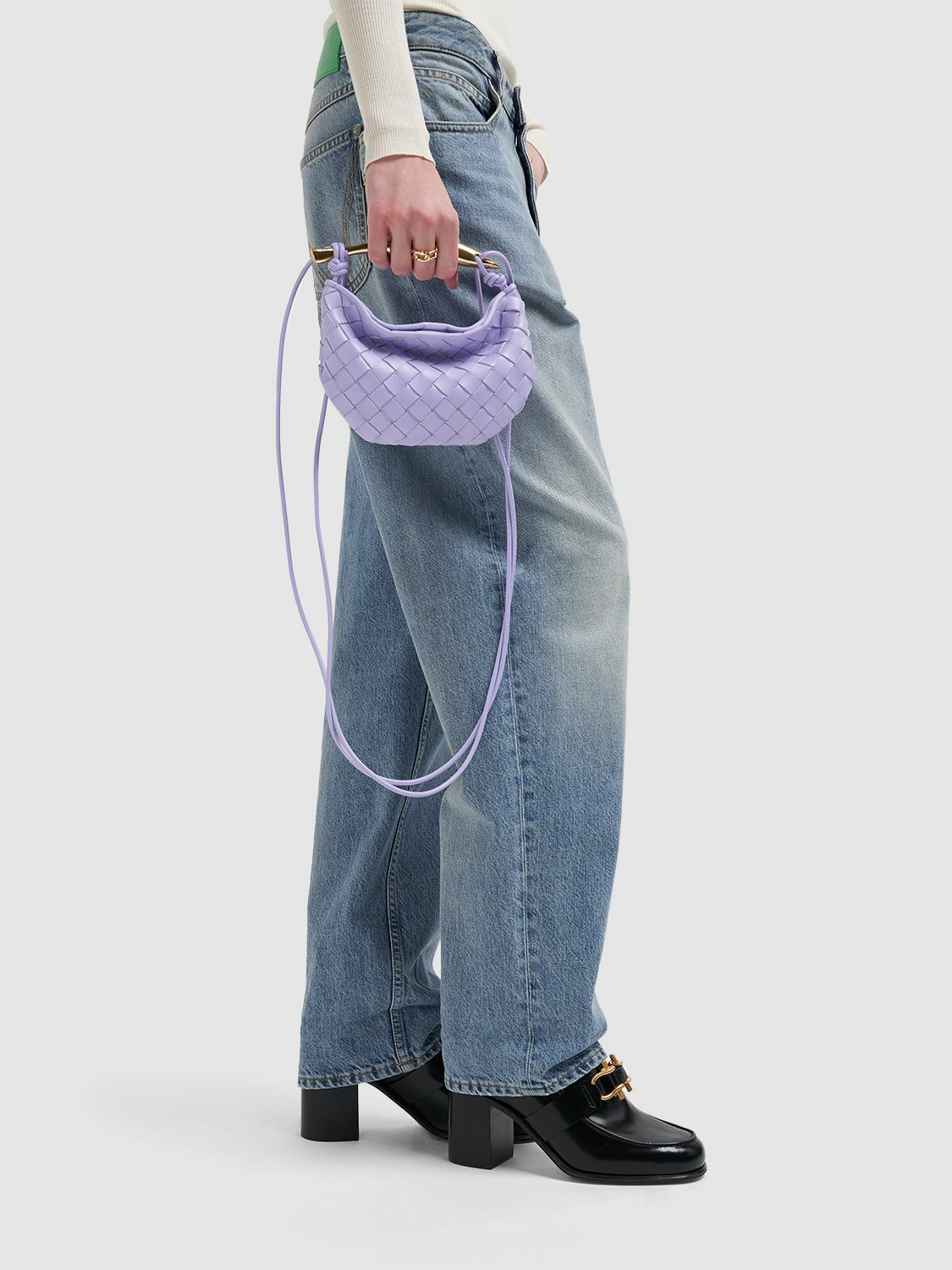 【国内発】BOTTEGA VENETA MINI SARDINE ショルダーバッグ Bottega Veneta Mini Sardine Metallic Crossbody Bag