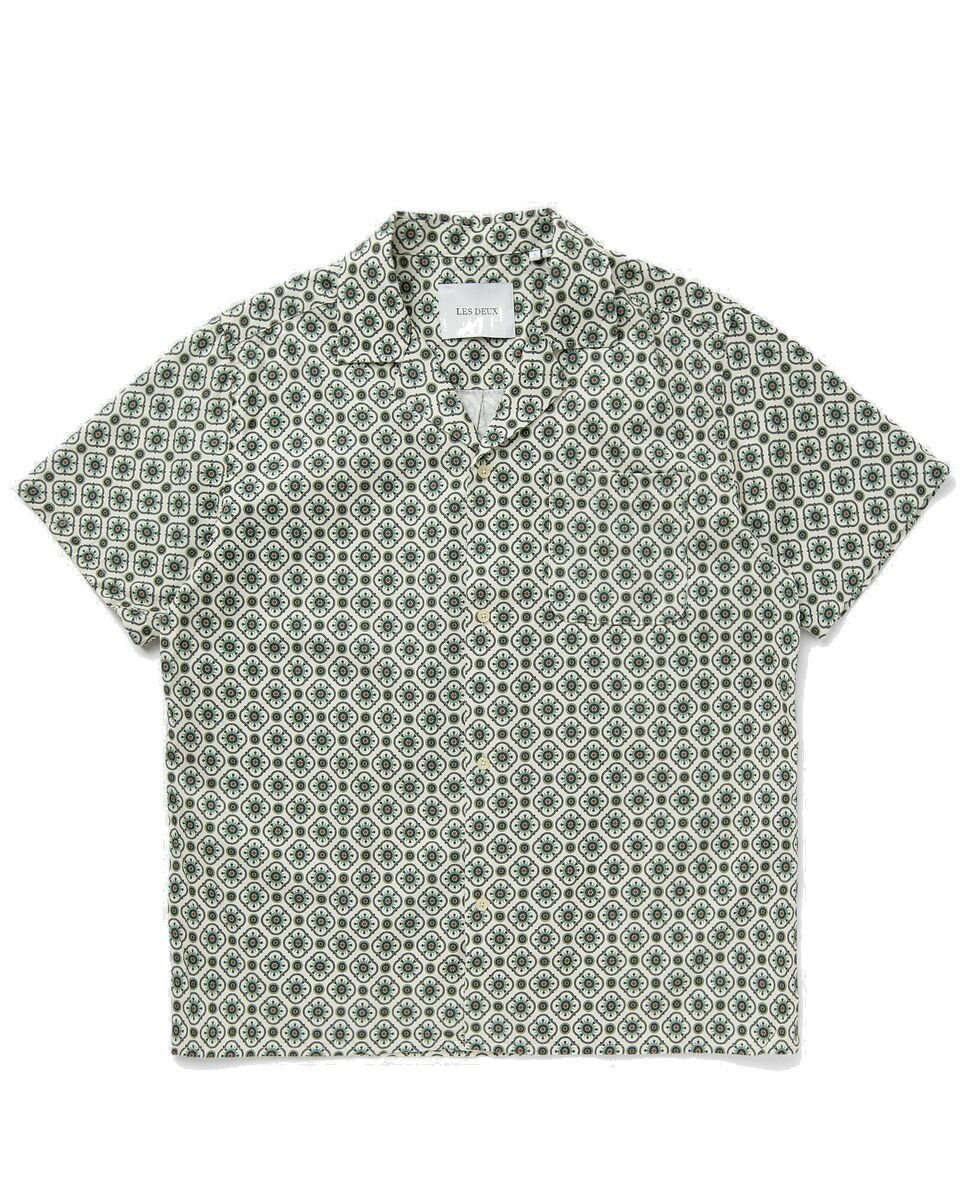 Photo: Les Deux Tapestry Ss Shirt Beige - Mens - Shortsleeves