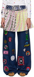 Chopova Lowena Multicolor Strobe Carabiner Miniskirt