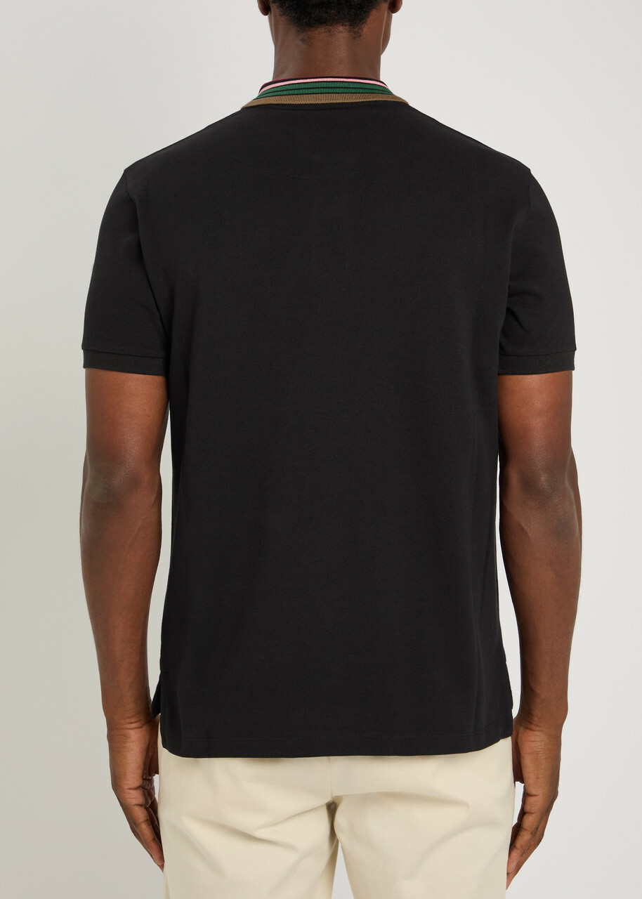 Vivienne Westwood Classic Logo Piqué Cotton Polo Shirt Black