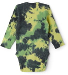 Wildkind Baby Green & Black Tie-Dye Lizzie Bodysuit