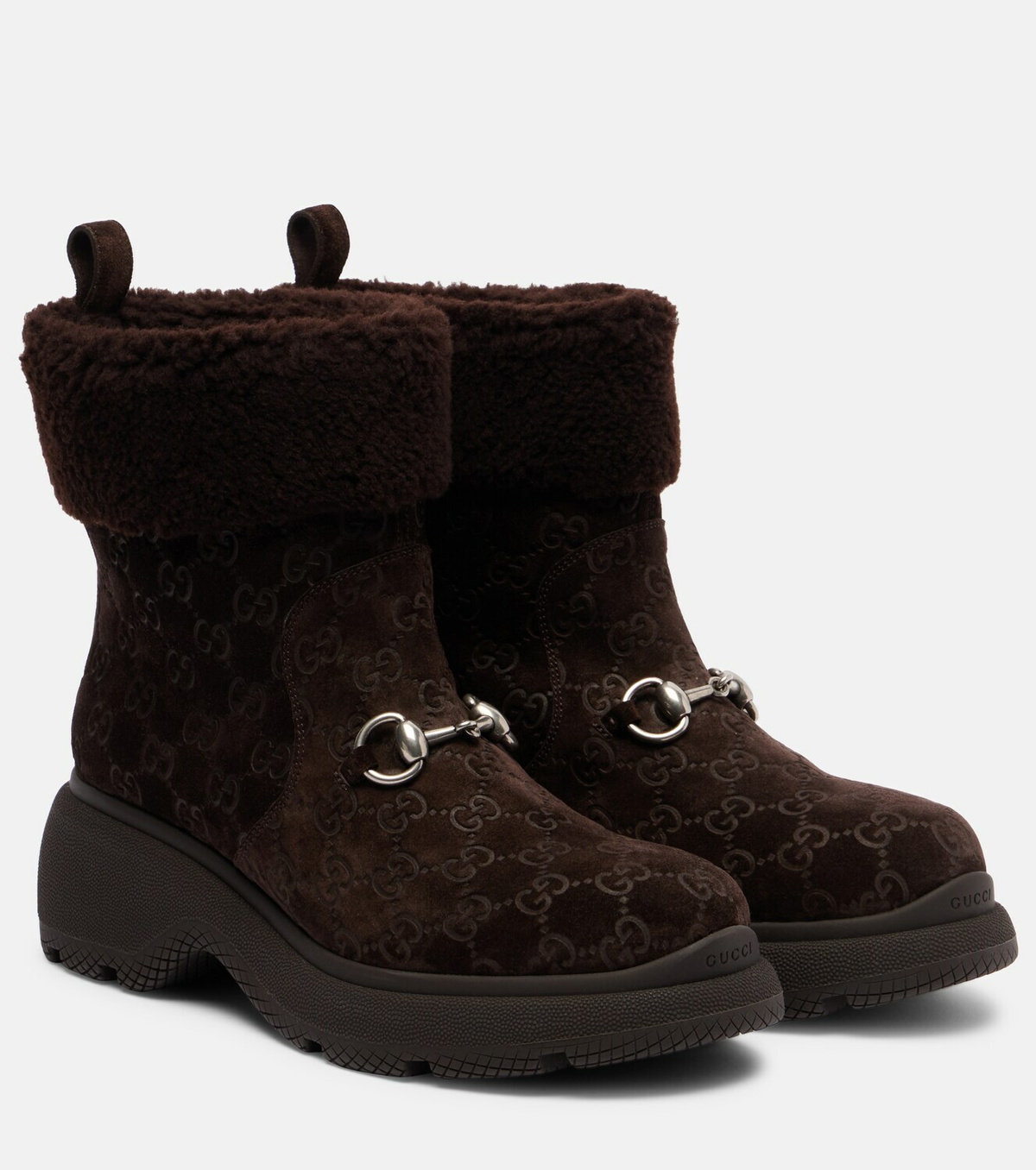 Gucci Yaga GG suede ankle boots